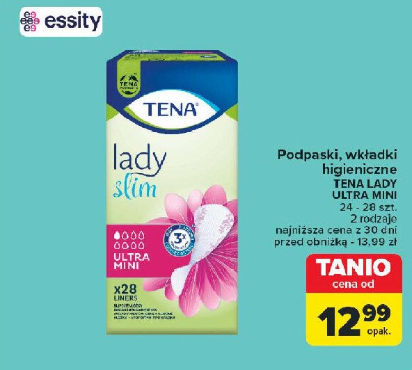 Wkładki ultra mini Tena lady slim promocja