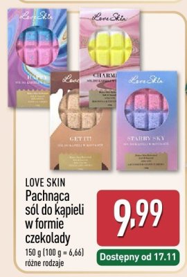 Sól do kąpieli LOVE SKIN Pachnąca sól do kąpieli w formie czekolady promocja w Aldi