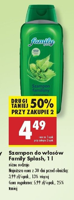 Szampon z pokrzywą Family splash promocja