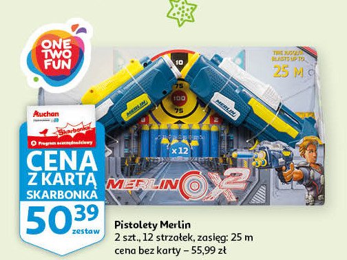 Pistolet merlin + strza艂ki One two fun promocja