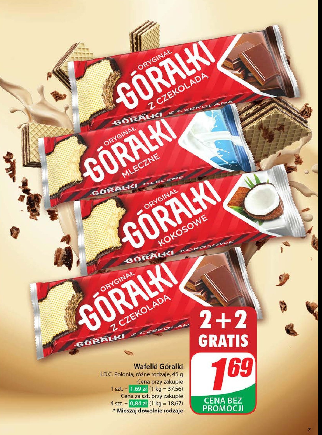 Wafelek mleczny Góralki promocja w Dino
