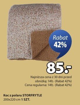 Koc z polaru STORFRYLE 200x220 cm promocja w Jysk