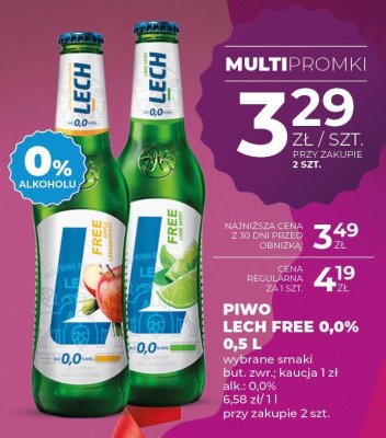 Piwo Lech Free 0,0% 0,5 l wybrane smaki promocja w Duży Ben