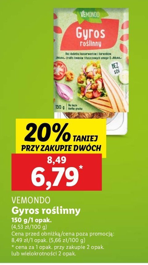 Gyros roślinny Vemondo promocja