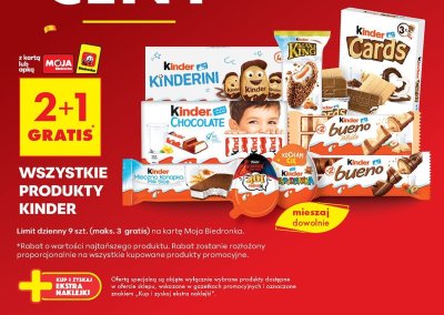 Jajko czekoladowe Kinder Niespodzianka promocja w Biedronka