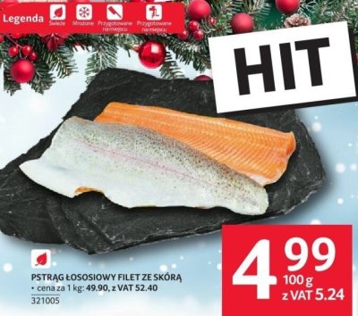 Pstrąg łososiowy filet ze skórą promocja w Selgros