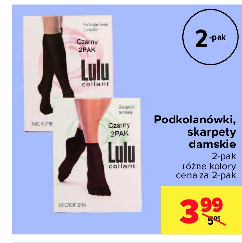 Skarpetki czarne Lulu collant promocja