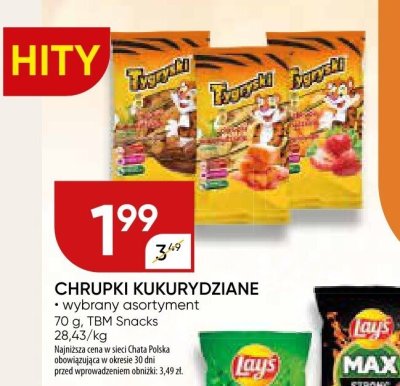 Chrupki kukurydziane, wybrany asortyment promocja w Chata Polska