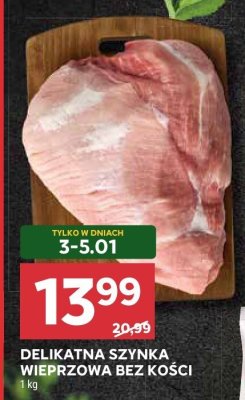 Delikatna szynka wieprzowa bez kości promocja w Stokrotka