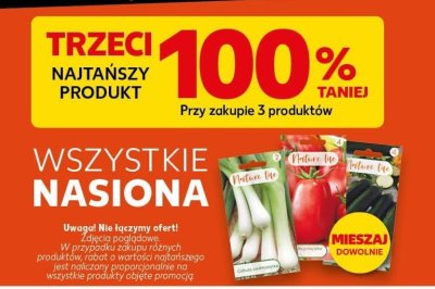 Wszystkie nasiona TRZECIE -100% promocja w Kaufland