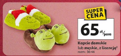 Kapcie damskie lub męskie z licencją promocja w Auchan