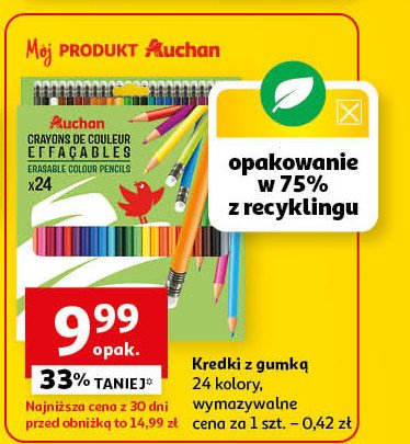Kredki ołówkowe Auchan promocja