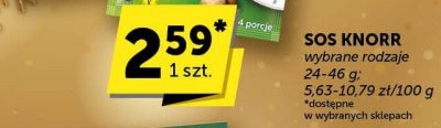 Sos Knorr wybrane rodzaje promocja w ABC