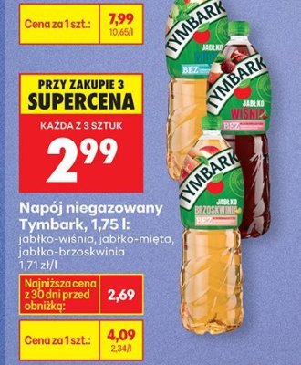 Napój niegazowany 1,75 l jabłko-mięta promocja w Biedronka