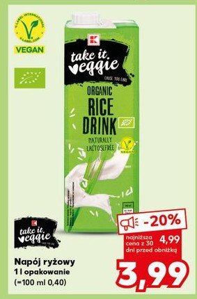 Napój ryżowy K-take it veggie promocja