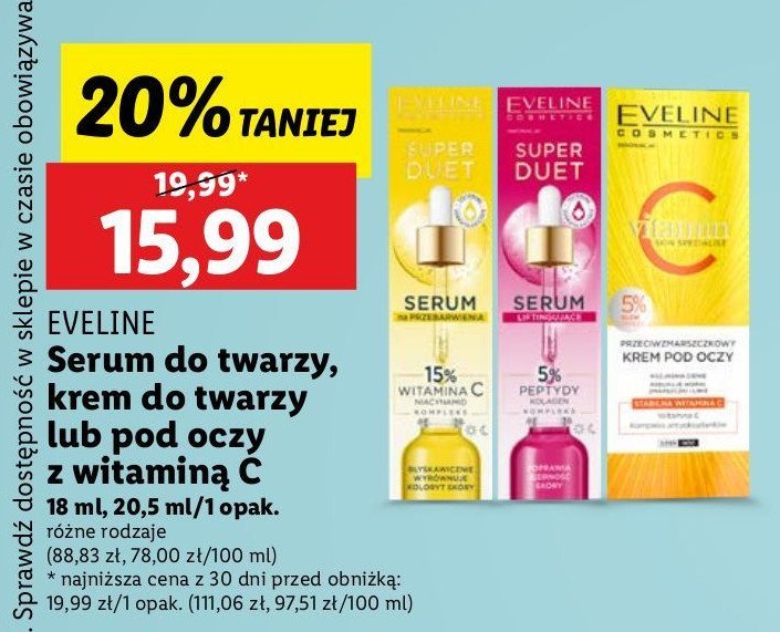 Krem pod oczy EVELINE VIT C promocja