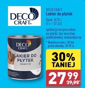 Lakier do p艂ytek Deco craft promocja