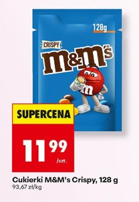 Cukierki M&M's Crispy, 128 g promocja w Biedronka