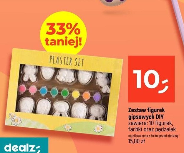 Figurki gipsowe z farbkami promocja