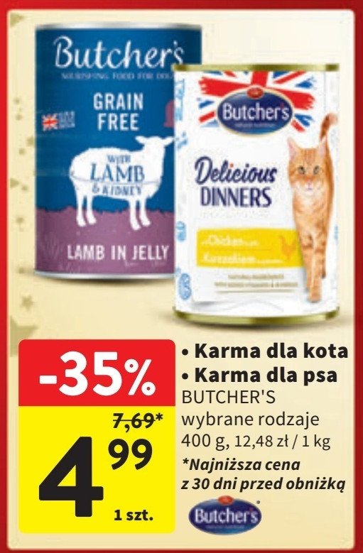 Karka dla kota z kurczakiem Butcher's delicious dinners promocja w Intermarche