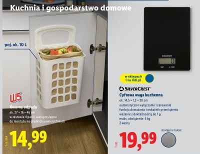 Kosz na odpady W5 promocja w Lidl