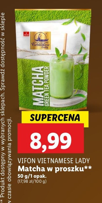 Herbata zielona matcha Vifon promocja