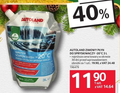 Płyn zimowy do spryskiwaczy -20°C 3 L Autoland promocja w Selgros