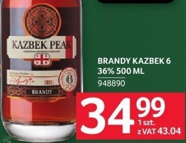 Brandy Kazbek 6 36% 500 ml promocja w Selgros