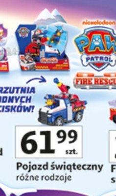 Pojazd świąteczny różne rodzaje Psi Patrol promocja w Auchan