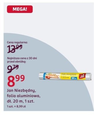 Folia aluminiowa 20 m, 1 szt. promocja w Rossmann