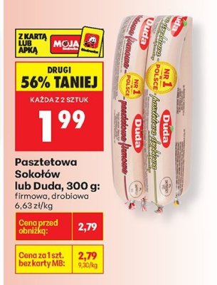 Kiełbasa Pasztetowa Sokołów/Duda firmowa promocja w Biedronka