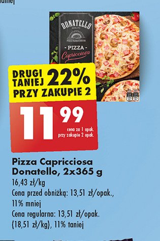 Pizza capriciosa Donatello pizza promocja w Biedronka