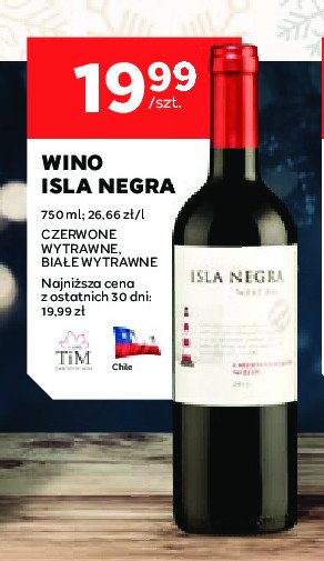 Wino Isla negra west bay promocja