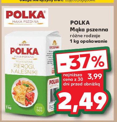 Mąka pszenna na pierogi i naleśniki Polka Polka z natury piękna promocja