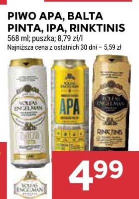 Piwo APA, Balta Pinta, IPA, Rinktinis 568 ml puszka promocja w Stokrotka