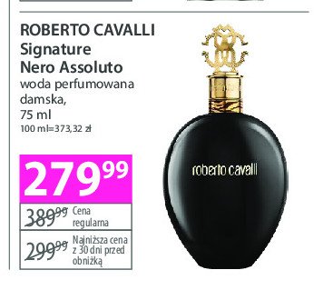 Woda perfumowana ROBERTO CAVALLI NERO ASSOLUTO promocja