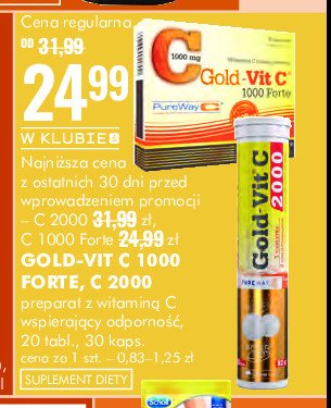 Tabletki musujące o smaku pomarańczowym OLIMP LABS GOLD-VIT C 2000 promocja