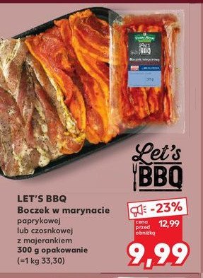 Boczek w marynacie czosnkowej z majerankiem Stoisko mięsne promocja w Kaufland