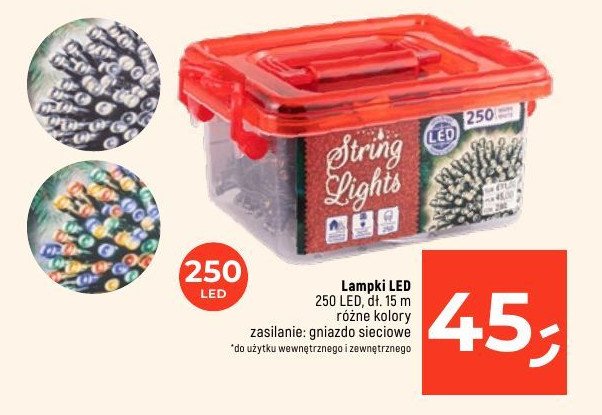 Lampki 250 led promocja w Dealz