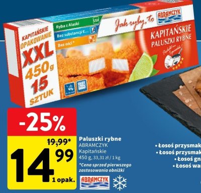 Paluszki rybne ABRAMCZYK Kapitańskie promocja w Intermarche