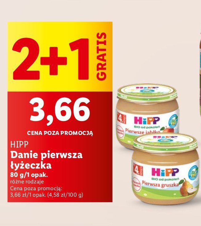 Pierwsza gruszka Hipp promocja w Lidl