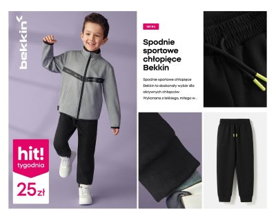 Spodnie sportowe chłopięce  promocja w Pepco