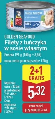 Filety z tuńczyka w sosie własnym Golden seafood promocja