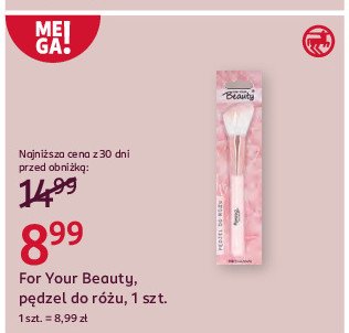 Pędzel do różu For your beauty promocja w Rossmann