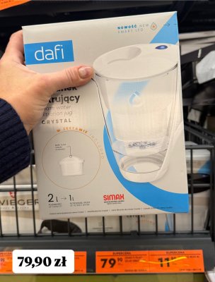 Szklany dzbanek filtrujący Crystal 2L promocja w Biedronka