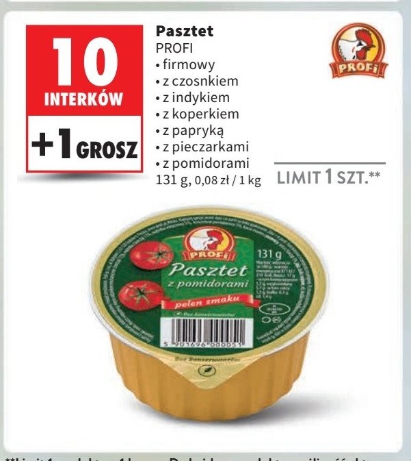 Pasztet z drobiem i czosnkiem Profi wielkopolski promocja w Intermarche