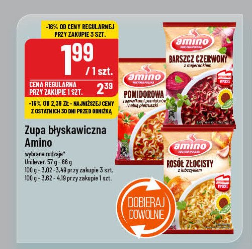 Rosół złocisty z lubczykiem Amino promocja