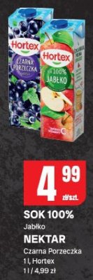 Sok 100% Hortex Czarna Porzeczka Jabłko promocja w Chorten
