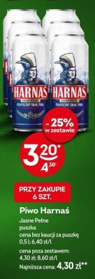 Piwo Harnaś Jasne Pełne puszka 0,5l promocja w Żabka