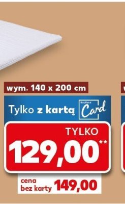 Nakładka na materac z pokrowcem promocja w Kaufland